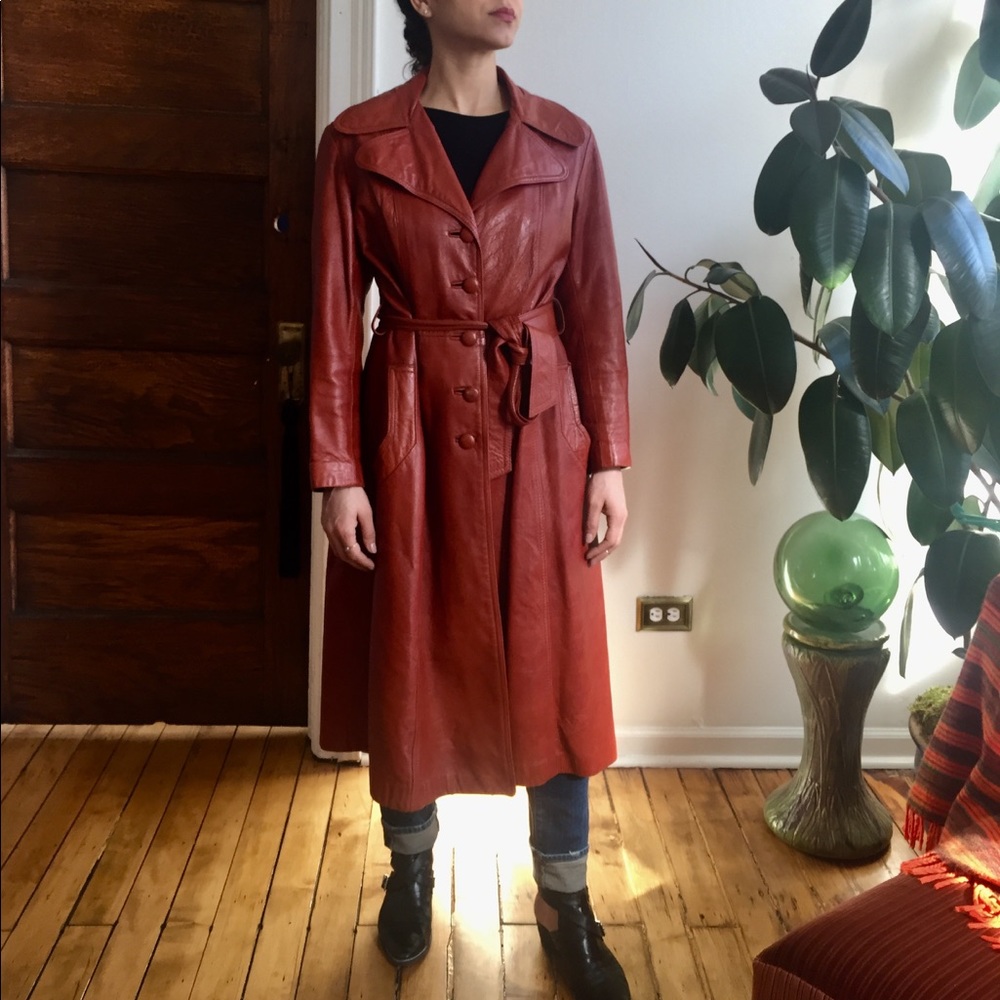Leather trench